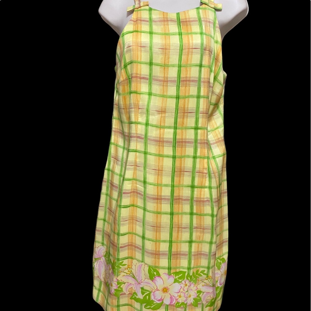 Real silk Vintage elegant sleeveless Caren Deseri mid length